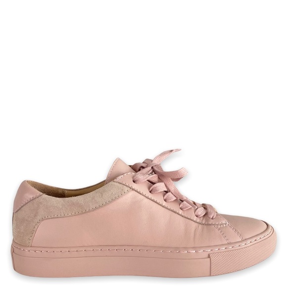Koio Capri Fiore Pink Leather Italian Lace Up Low Top Sneakers 38 - Picture 6 of 13